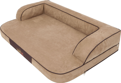 Shtrat ortopedik për qen Hobbydog XXL, 120x80 cm, memory foam, bezhë