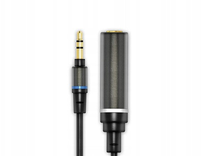 Kабел аудио IK Multimedia iLine Mono Output Adapter, 30 cm, 3.5 mm во 6.35 mm, црн