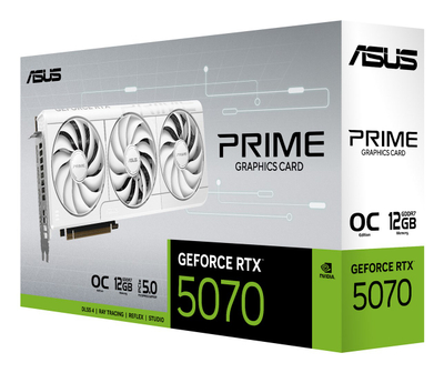 Kartë grafike Asus Prime RTX 5070 O12G, 12GB, GDDR6X, e bardhë