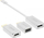 Adapter video InLine 64109S, USB‑C në DisplayPort HDMI VGA, 4K, i bardhë