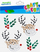 Ngjitëse zbukuruese Craft with Fun Christmas Reindeer, kristale vetëngjitëse, shumëngjyrëshe