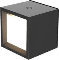 Dritë muri LED Newgarden Box 8, 7.5x7.5cm, e zezë