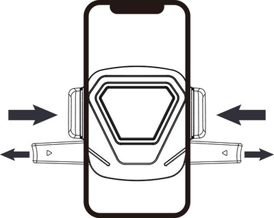 Mbajtës telefoni për veturë WK Design WP-U82, montim në grilë ajri, mekanizëm gravitacional, i zi
