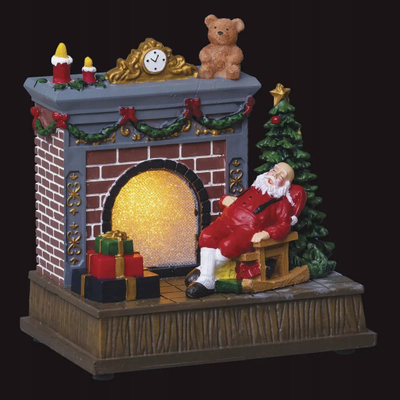 Dekor Krishtlindjesh Fééric Christmas Town Oxhak, 18 LED, 16 x 11 x 16 cm, shumëngjyrësh
