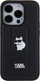 Mbulesë telefoni Karl Lagerfeld Gripstand Saffiano Choupette Pins, për iPhone 14 Pro, e zezë
