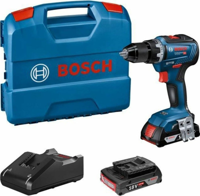 Trapano–kaçavidë pa kabllo Bosch Professional GSR 18V-55, 18V, 2x bateri 2Ah, me valixhe, blu