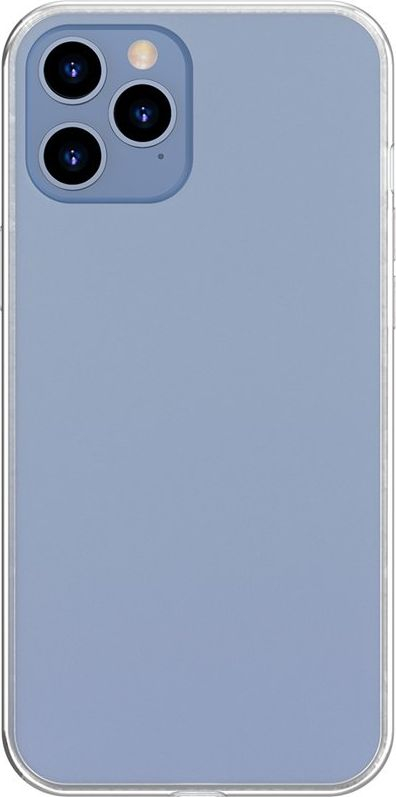 Këllëf telefoni Baseus Frosted Glass për iPhone 12 Pro Max, xham i fortë, kornizë silikoni, i bardhë