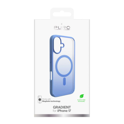 Kuti mbrojtëse Puro Gradient për iPhone 17, MagSafe, blu e tejdukshme