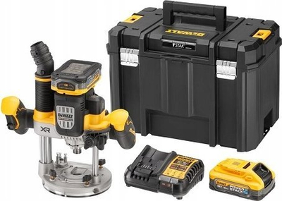 Frezë druri DEWALT DCW620H2-QW, me bateri, 2 bateri edhe karikues, e verdhë