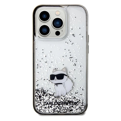 Mbulesë telefoni Karl Lagerfeld Liquid Glitter për iPhone 14 Pro, e tejdukshme, me shkëlqim