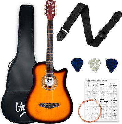 Kitare akustike V-TONE AG ONE, madhësi 4/4, cutaway, sunburst
