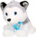 Lodër plushe Deef Husky Mascot, e madhe, gri me të bardhë