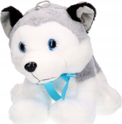 Lodër plushe Deef Husky Mascot, e madhe, gri me të bardhë