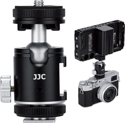 Kokë tripodi JJC BH SM1 Ball Head, me cold shoe mount, e zezë
