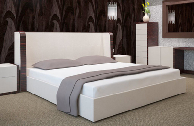 Çarçaf fitted PRZJ-019, me lastik, 160 x 200 cm, i bardhë