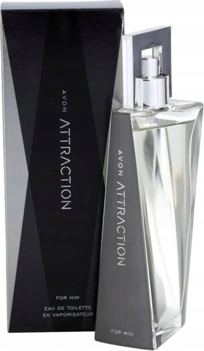 Ujë tualeti Avon Attraction for Him, 75ml, aromë druri dhe amber