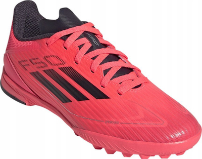 Këpucë futbolli për kalamaj adidas F50 League TF Jr, Fiberskin, shollë TF për bar sintetik, rozë e ndezur
