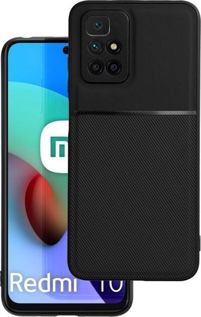 Këse mbrojtëse OEM Noble për Xiaomi Redmi 10 10 2022, silikoni, e zezë