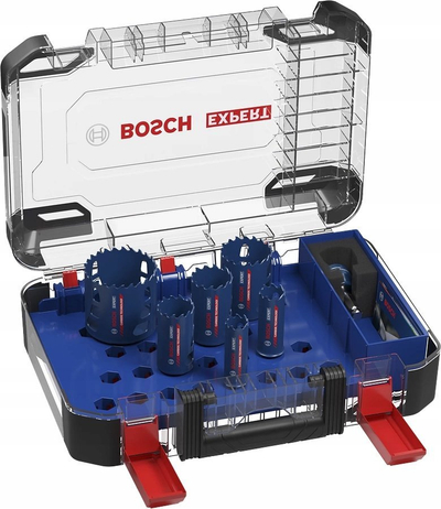 Set korona shpuese Bosch ToughMaterial, 9 copa, për dru, hekur edhe pllaka qeramike