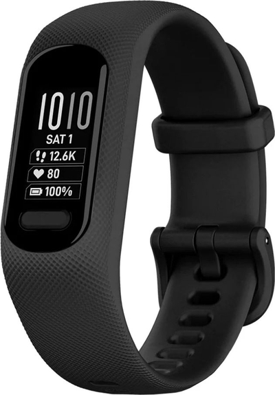 Byzylyk inteligjent Garmin Vivosmart 5 L, monitor aktiviteti, ekran me shkronja të mëdhaja, i zi