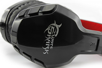 Kufje Gaming White Shark Panther GHS-1641, të zeza/kuqe