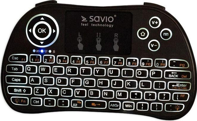 Tastierë Savio KW-02, wireless, US, e zezë