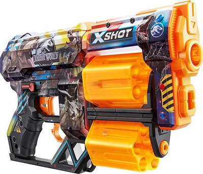 Lodër blaster Zuru X-Shot Dread Jurassic World Skins, 12 darts, shumëngjyrëshe
