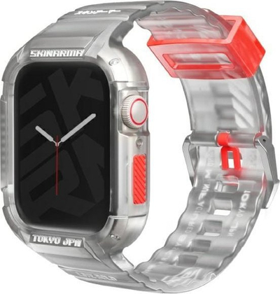 Rrip me maskë për Apple Watch Remi Skinarma Saido 2n1, 45 44 mm, transparent