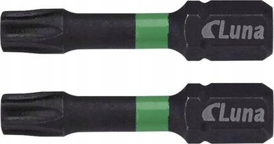 Bit goditës Torx Luna TX40, me vrimë, 32mm, set 2 copë, i zi