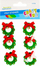 Stickers vetëngjitës dekorativë Craft with Fun, 3 cm, set 6 copë, jeshil