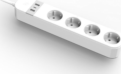 Prizë inteligjente Gembird Smart Power Strip Tuya, 4xDE, 2xUSB A 1xUSB C, e bardhë
