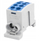 Bllok shpërndarës elektrik, 1x25mm² 1x16mm², 100A, blu