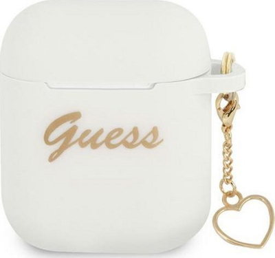 Kuti mbrojtëse për AirPods 1/2 Guess, e bardhë