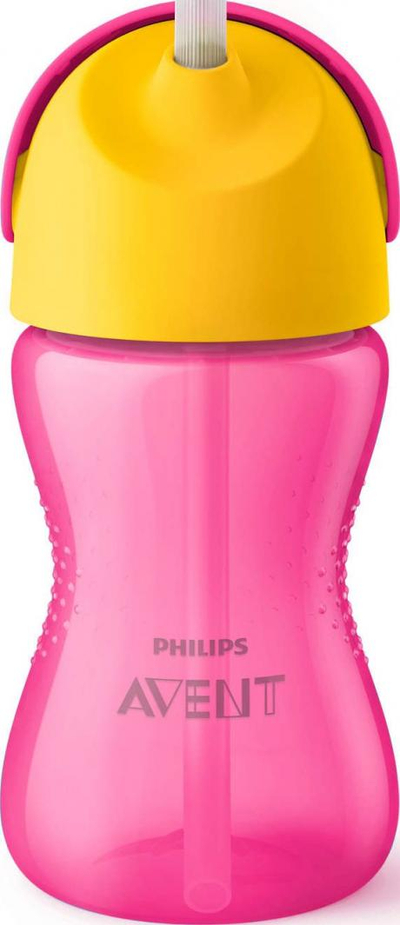 Shishe për fëmijë Avent Kubek (SCF798 / 02), 300ml, e portokallët / rozë