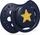 Biberon LOVI Stardust, silikoni, 18m+, set 2 copë, blu e errët