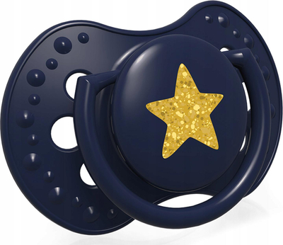 Biberon LOVI Stardust, silikoni, 18m+, set 2 copë, blu e errët