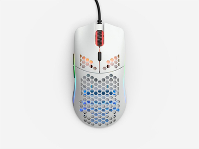 Mousepad Glorious Model O-, bazë gome kundër rrëshqitjes, sipërfaqe e lëmuar, i bardhë
