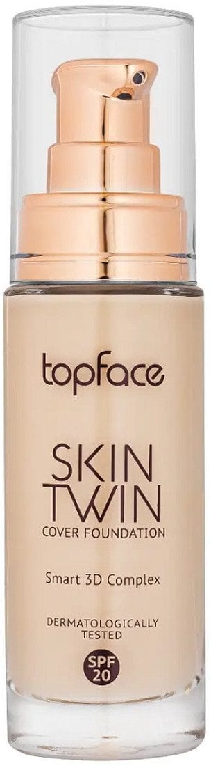 Fondatinë Topface Skin Twin Cover 001, SPF 20, për lëkurë normale në të thatë