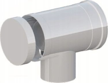 Lok kthyes koncentrik Ricom ELBOW PP AL 87ST, DN60 100x80 125, me inspektim, i kuq