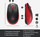 Maus Logitech M190, wireless, USB, i zi dhe i kuq