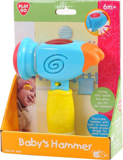 Lodër çekan elektrik PlayGo Baby’s Hammer 2636, me drita, me muzikë, shumëngjyrëshe