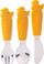 Set takëmesh për kalamaj Eco Rascals Duck, çelik inox, doreza silikoni, mustard