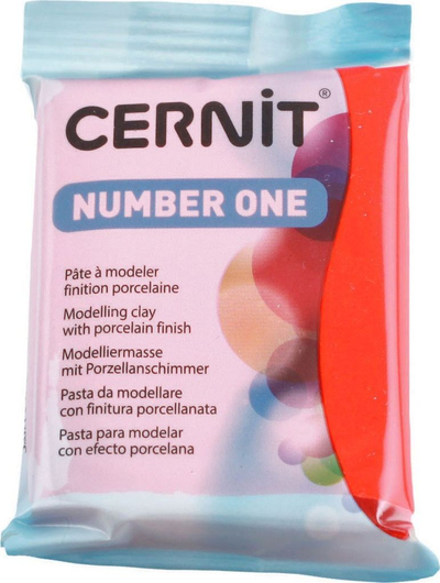Моделарска глина Cernit Number One, маково црвена 428, црвена
