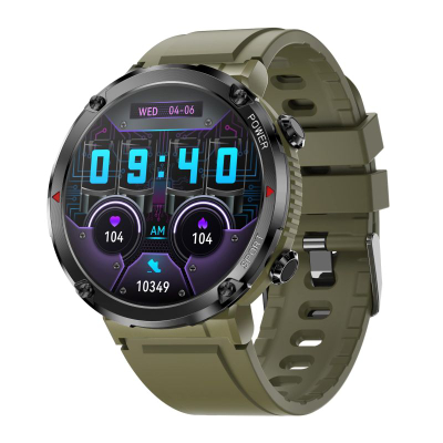 Smartwatch Gravity GT21-7, ekran 1.6", IP67, me rrip silikoni t'zi
