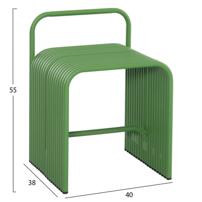 Stol Intrepid prej alumini 40x38x42,5-55Hcm (HM6326.07), gjelbër