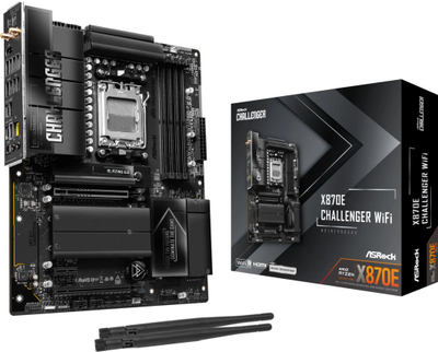 Pllaka amë ASRock X870E Challenger WiFi, AM5, DDR5, ATX, e zezë