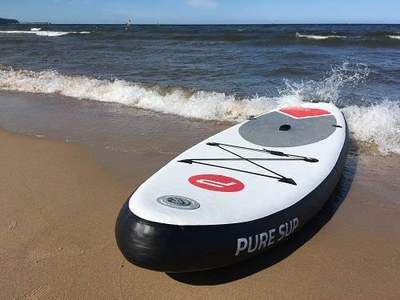 Dërrasë frymëse SUP Pure4Fun Basic 305, set me pompë, 100 kg, e bardhë