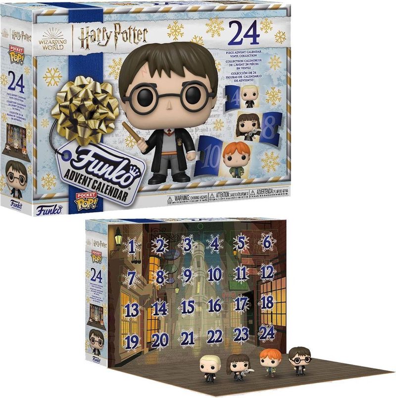 Kalendari i Adventit Funko Harry Potter 2022, 24 figura Pocket Pop, multicolor