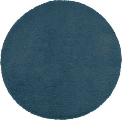 Qilim Atmosphera Couka Rug, faux fur, rrumbullak 80cm, teal blue