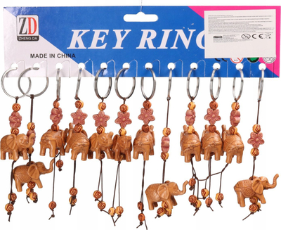 Set varëse çelësash Dromader Elephant, 12 copë, shumëngjyrëshe